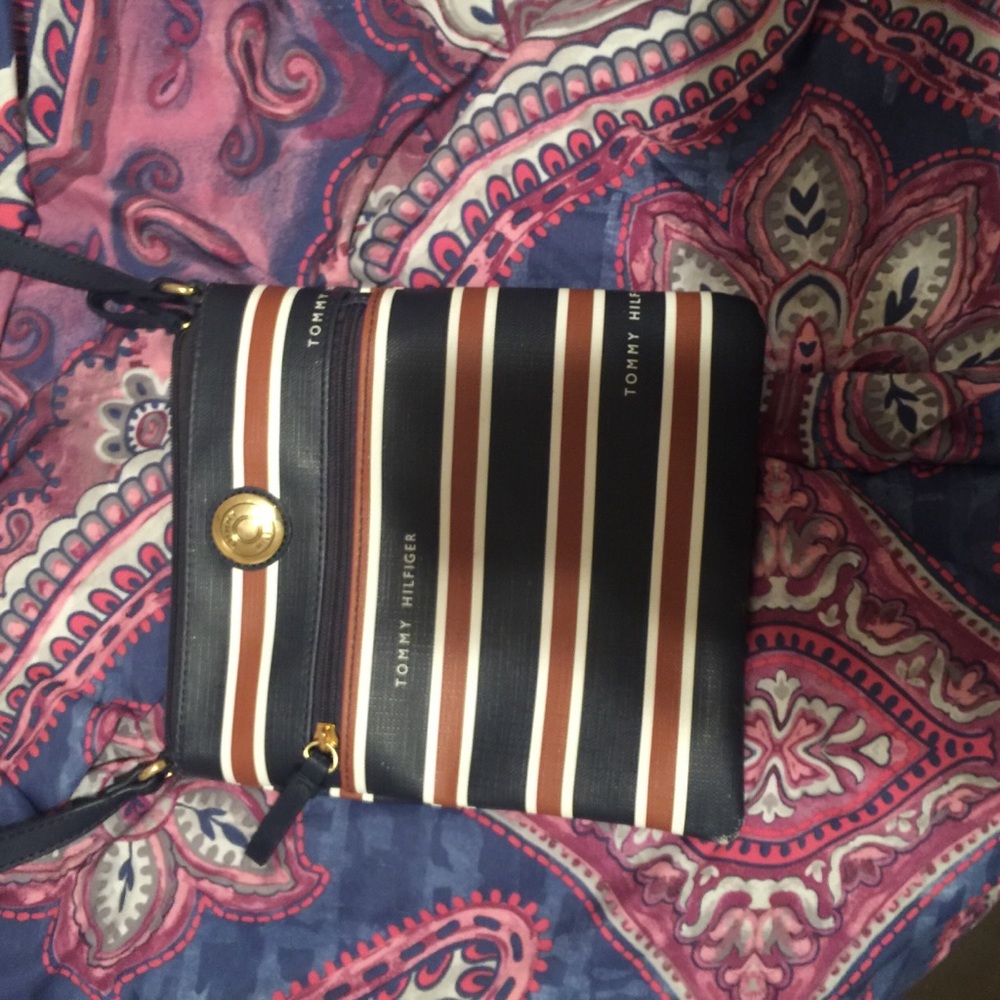 Tommy Hilfiger purse, blue and brown